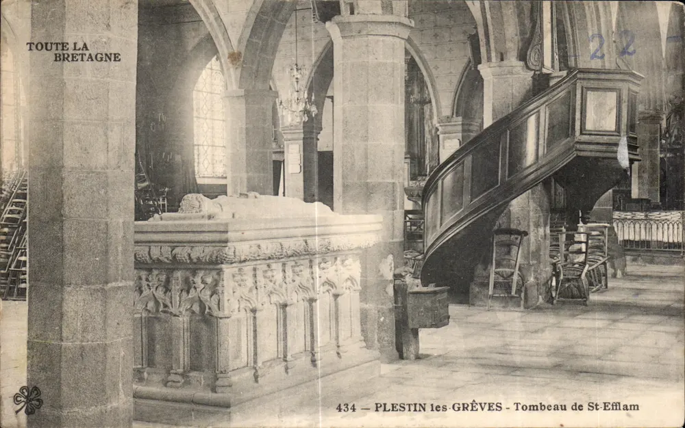 Plestin-les-Grèves — Túmulo de St-Efflam — Toute la Bretagne 434 - Frente