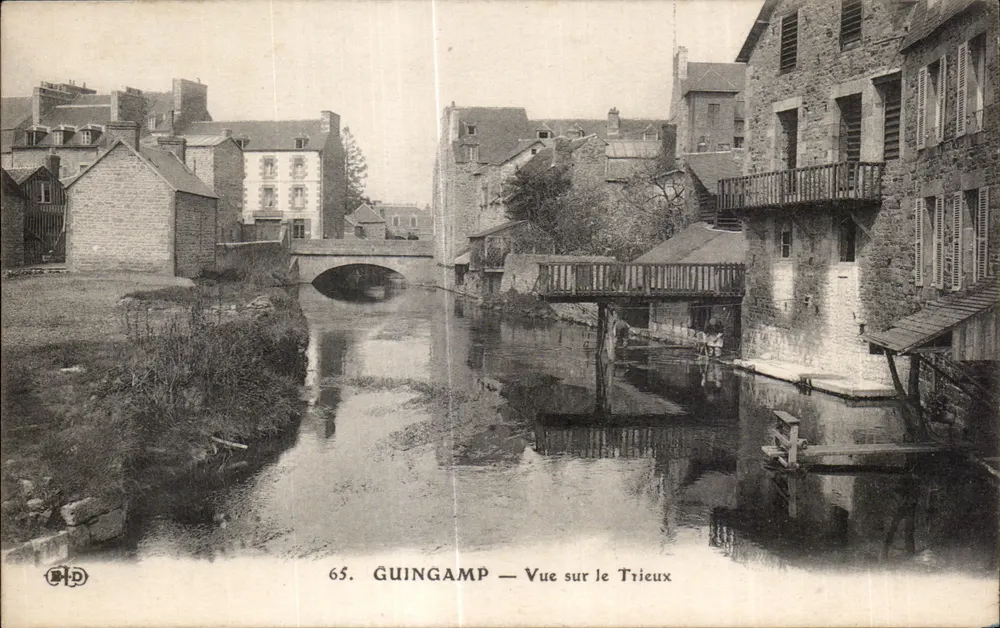 Guingamp — Vista do Trieux — editor CHPD, n° 65 - Frente