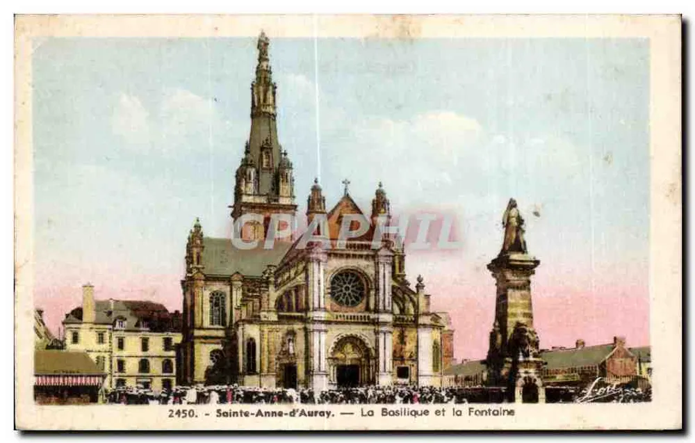 Sainte-Anne-d'Auray — Die Basilika und die Fontäne — Edition Massy, Rennes, n°2450 - Vorderseite