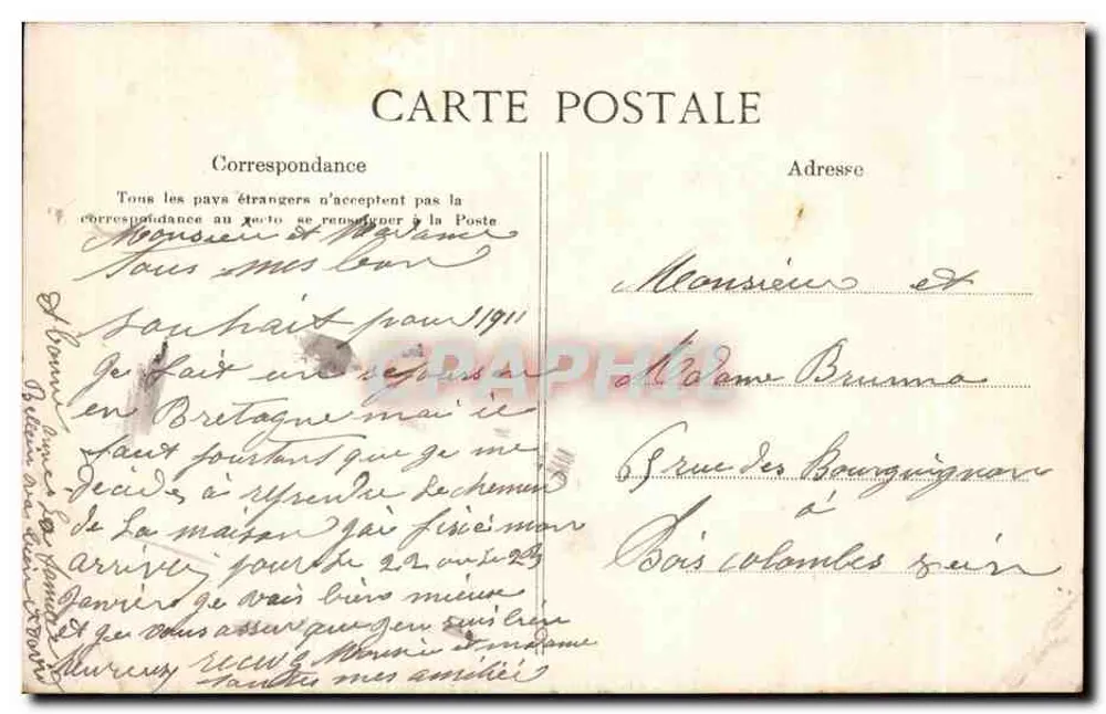 Kind im Kostüm — L-Daoulas — Sammlung Villars, Quimper - Rückseite
