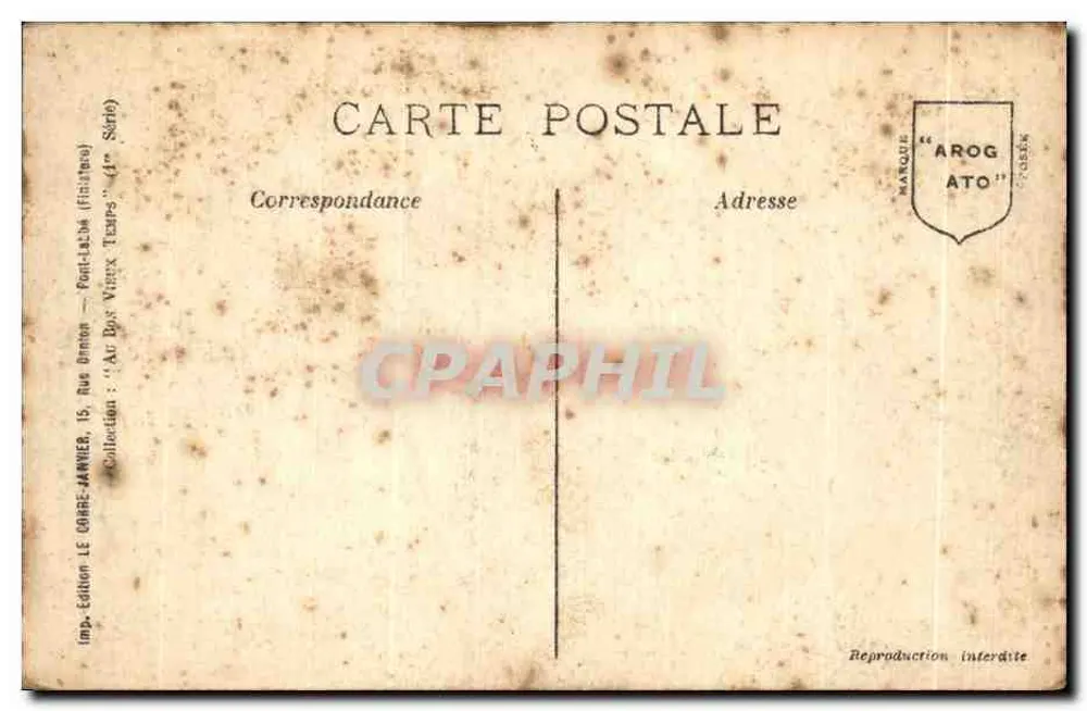 Femme en costume traditionnel — portrait encadré — Paul Petit, N° 6 - Verso