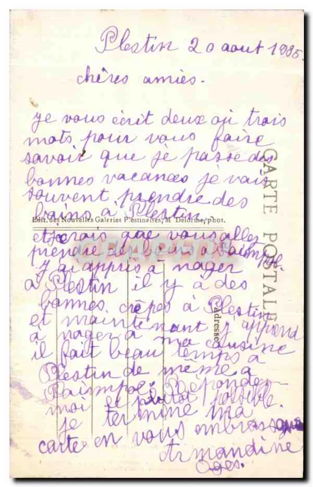 Wunderbare Fontäne von Saint-Efflam — Plesstin-les-Grèves (Côtes-du-Nord) — Éd. des Nouvelles Galeries Plesstinières, n°12 - Rückseite