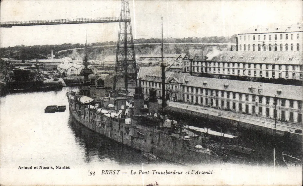 Brest — Der Transbordeur-Brücke und das Arsenal — Artaud et Nozais, Nantes - Vorderseite