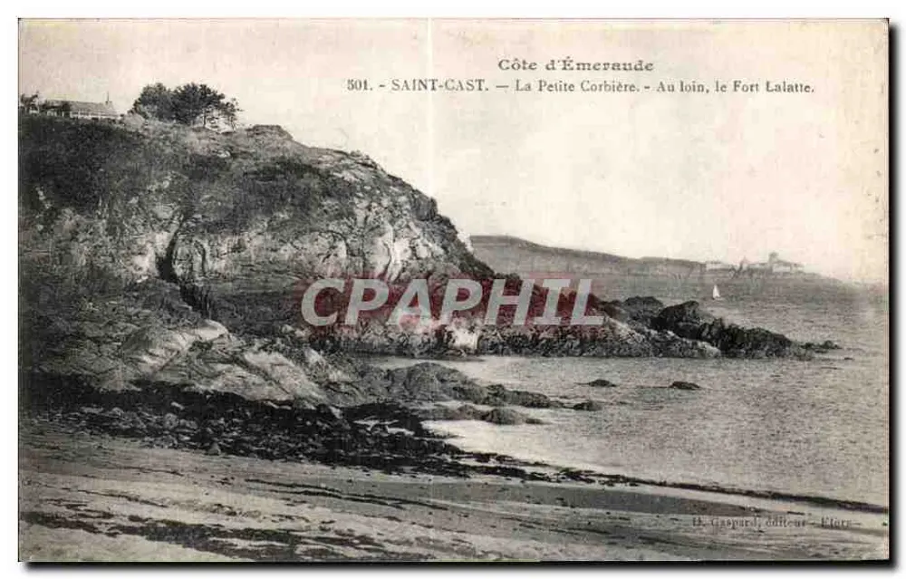Saint-Cast — Die Kleine Corbière — In der Ferne, das Fort Lalatte — H. Gaspard, Verlag, États - Vorderseite