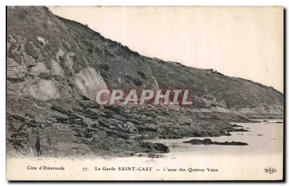 Emeraude-Küste — Saint-Cast — La Garde — Anse des Quatres Vaux — Verlag ELD, Nr. 77 - Vorderseite