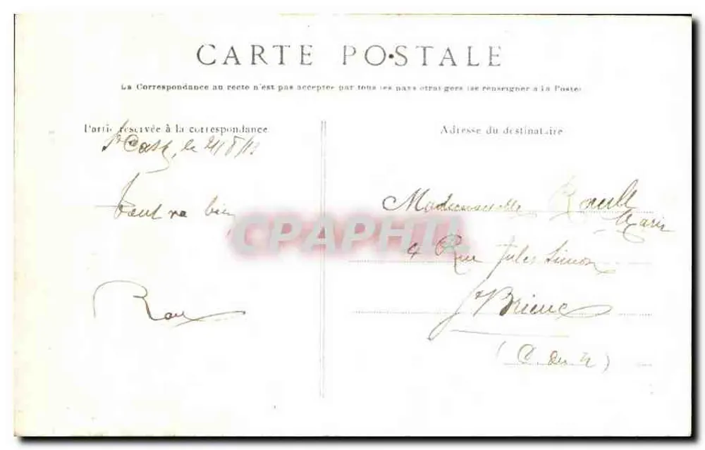 Saint-Cast — A Coluna comemorativa da batalha de 17 de setembro de 1758 — G.F. / Coleção Germain - Verso