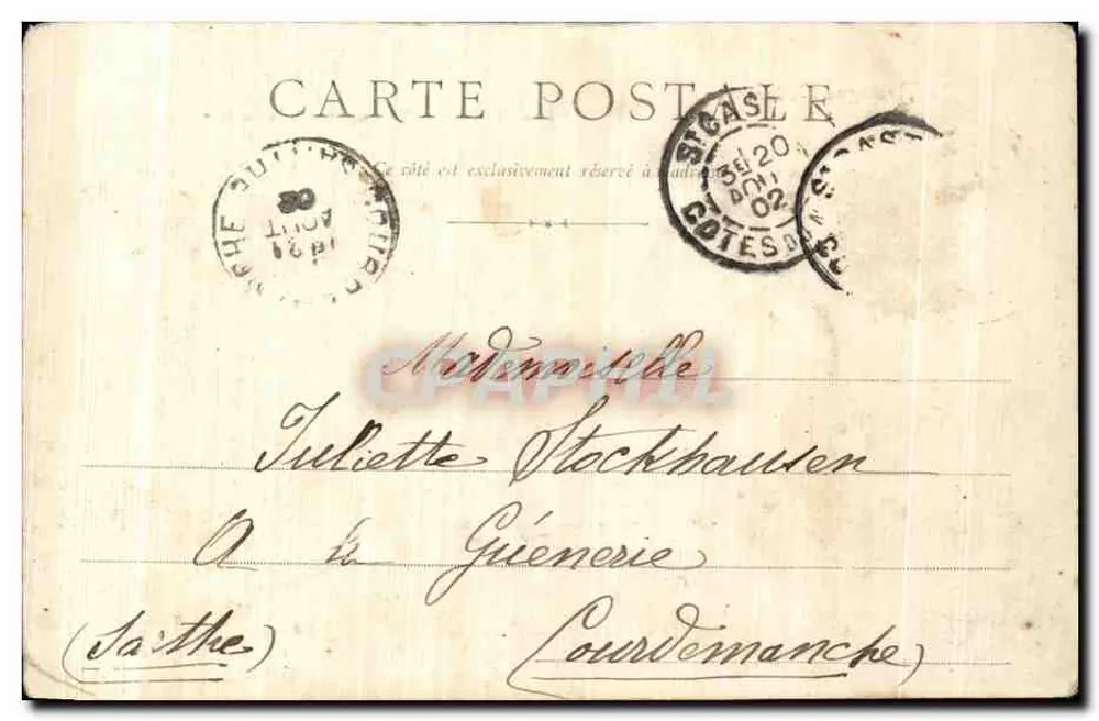 La Garde St-Cast — A ponta da Garde de Bonnet — editor La Bretagne Pittoresque, n° 384 - Verso