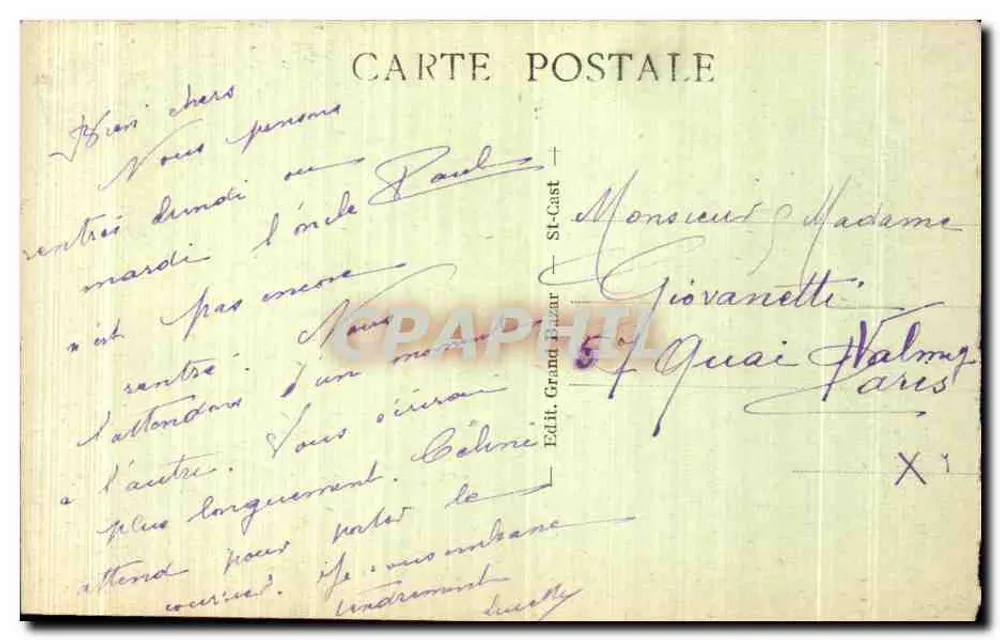 St-Cast (Côtes-du-Nord) — Rochos no mar ao largo — Editor Grand Plear, n°38 - Verso