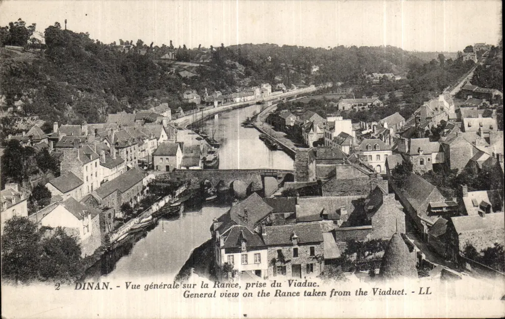 Dinan - Allgemeiner Blick über die Rance, vom Viaduct aus — LL - Vorderseite