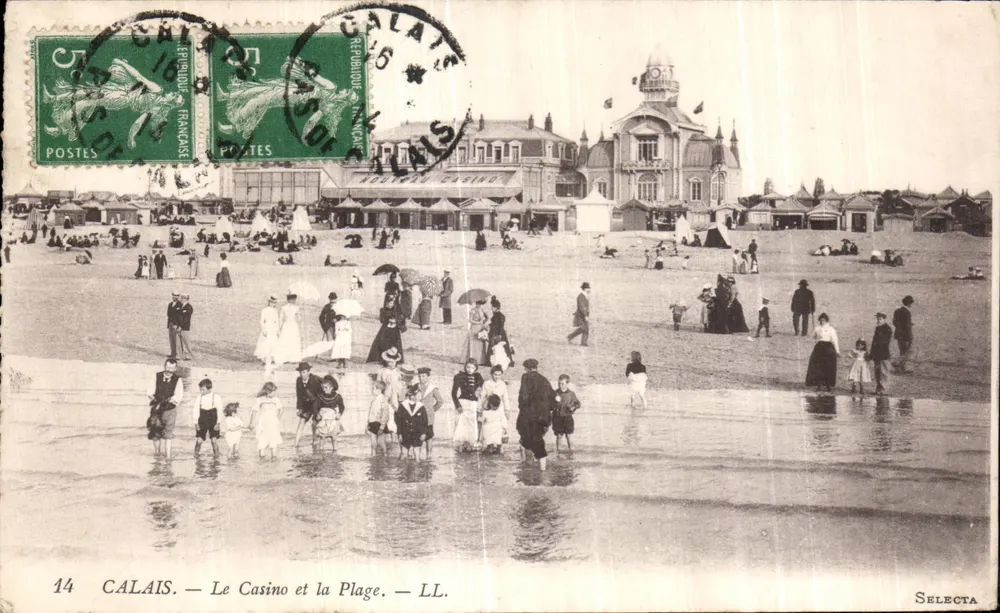 Calais — A Praia e o Casino — Selecta - Frente