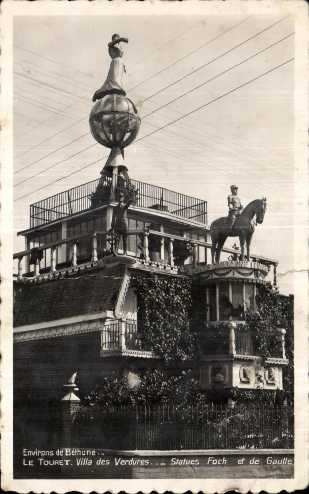 Umgebung von Béthune — Villa des Verdures — Statuen Foch und de Gaulle — Éditeur : Éditions FAUCOIN — Béthune - Vorderseite