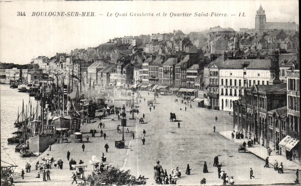 Boulogne-sur-Mer — Quai Gambetta und Viertel Saint-Pierre — Arthur Gré — 344 - Vorderseite