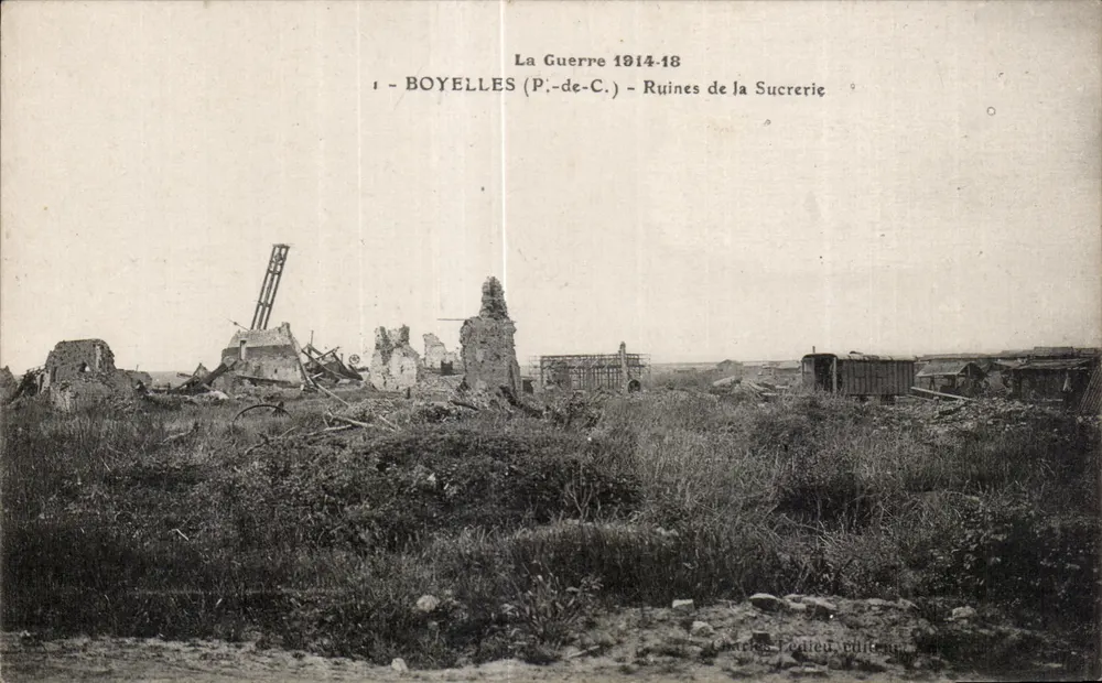 Boyelles (P.-de-C.) — Ruinen der Zuckerfabrik — Charles Lédieu, Verlag - Vorderseite
