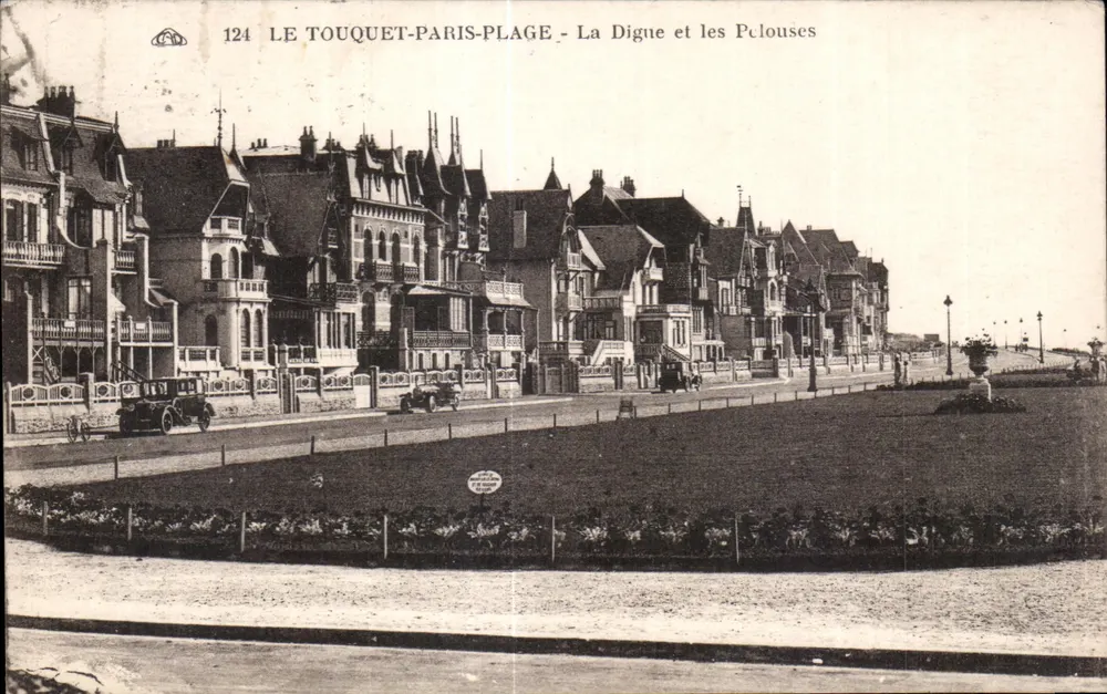 Le Touquet-Paris-Plage - La Digue und die Pclouses — Antike Ansichtskarte n°124 - Vorderseite