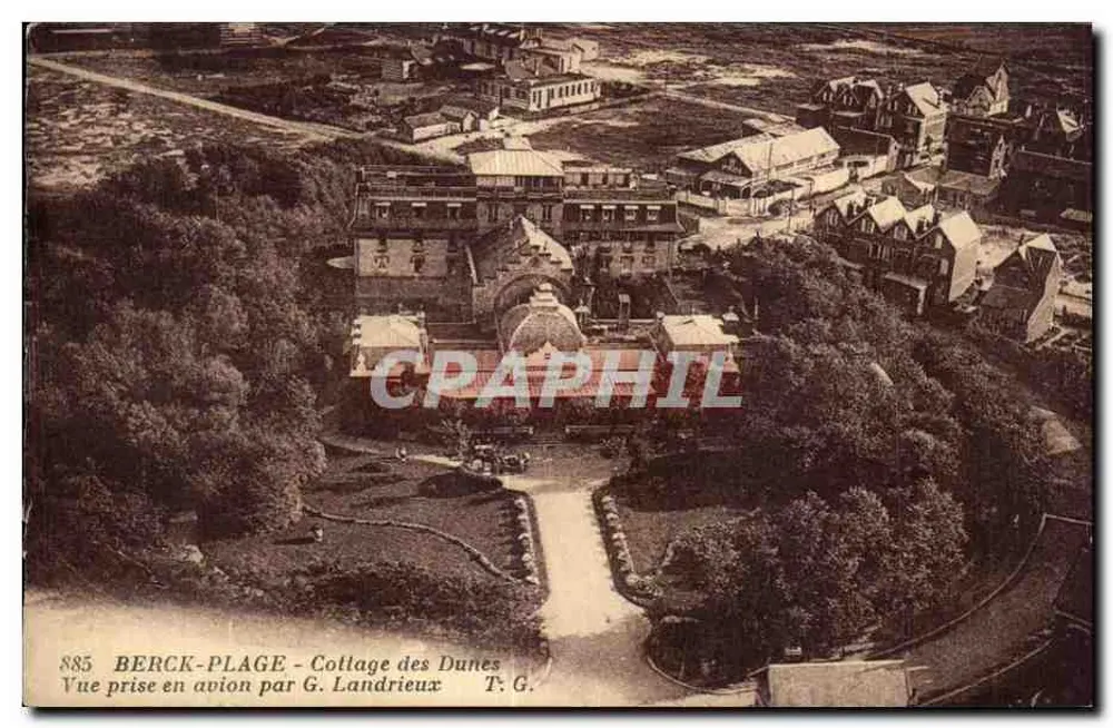 Berck-Plage - Cottage das Dunas — Vista tirada de avião por G. Landrieux - Frente