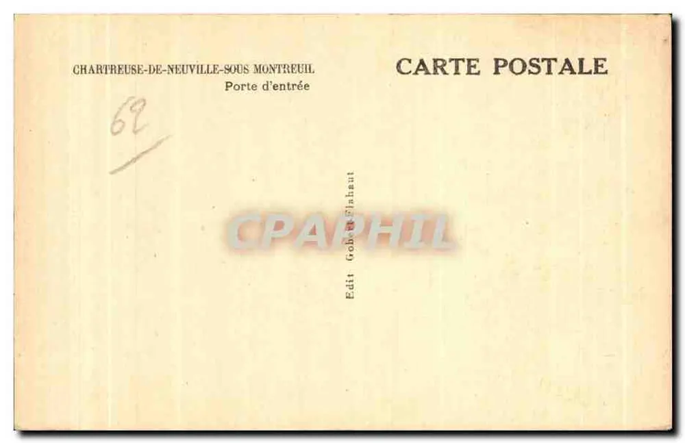 Chartreuse-de-Neuville-sous-Montreuil — Eingangstor — Edit Gobert Flahaut - Rückseite