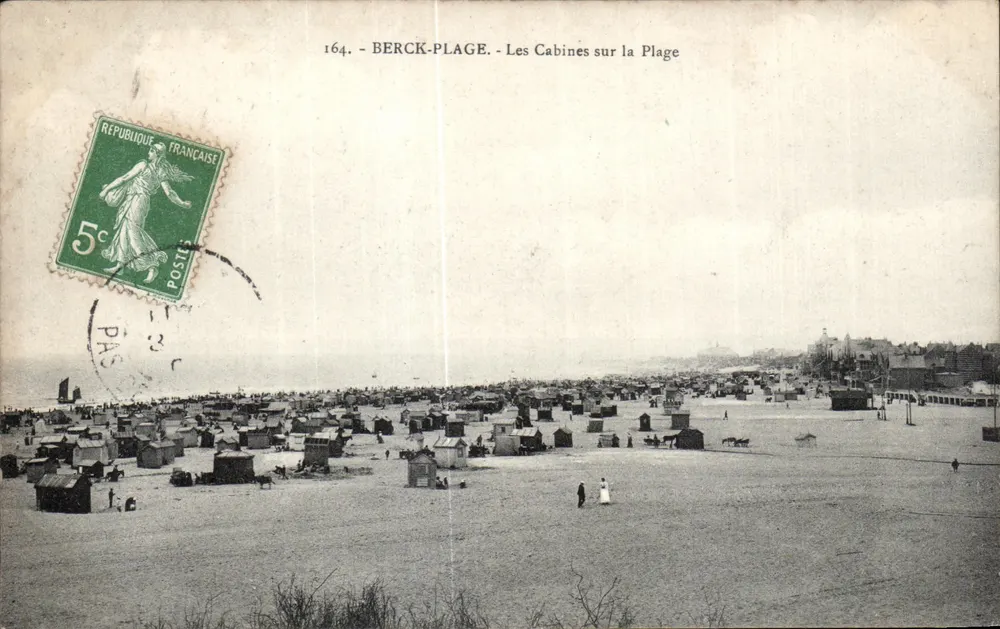 Berck-Plage - As Cabines na Praia — República Francesa, n°164 - Frente
