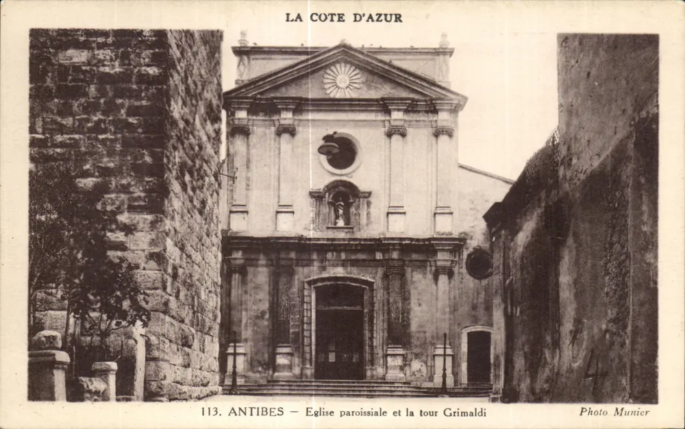 Antibes — Parochiale Kirche und Turm Grimaldi — Foto Munier - Vorderseite