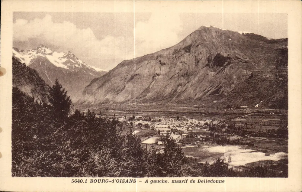Bourg-d'Oisans — Links, Massiv von Belledonne — A. Mollard, Grenoble - Vorderseite