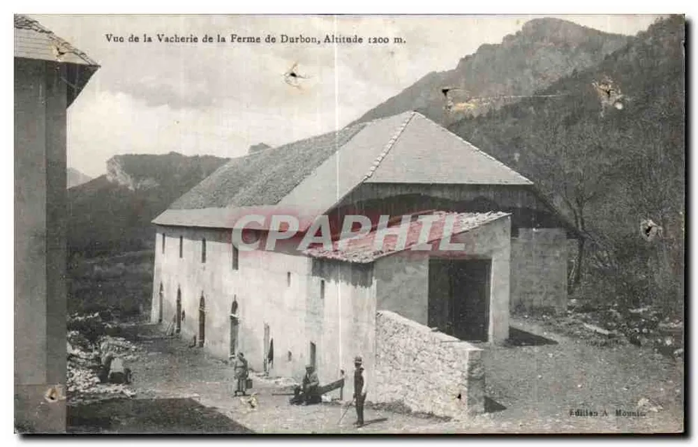 Ansicht der Vacherie der Farm Durbon — Verleger A. Mounic - Vorderseite