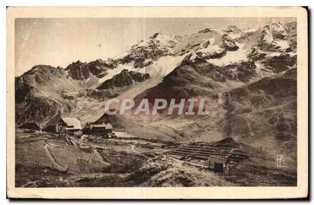 Der Combeypot (3.155 m) — Chalet P. L. M. — Alpinergarten — Alpenstraße — Le Lautaret - Vorderseite