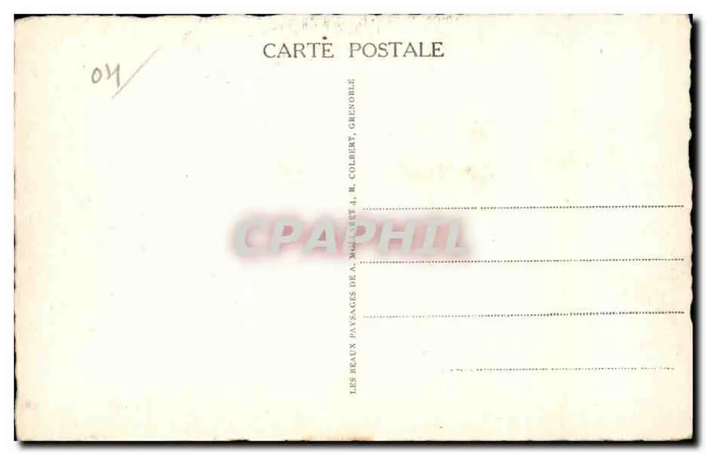 Castellane, die Route Napoléon, der Verdon und der Roc: im Hintergrund der Col de Läques — A. McLachet, Grenoble - Rückseite