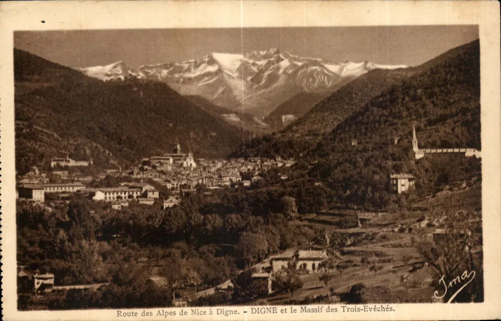 Digne e o Massif dos Três-Bispados — Estrada das Alpes de Nice a Digne — Jma - Frente