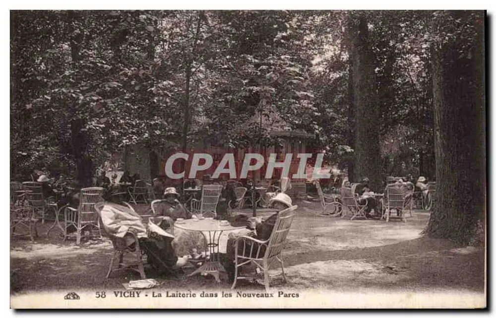 Vichy - Die Käserei in den neuen Parks — Verlag Alaciciens des Arts Photographiques, Straßburg - Vorderseite