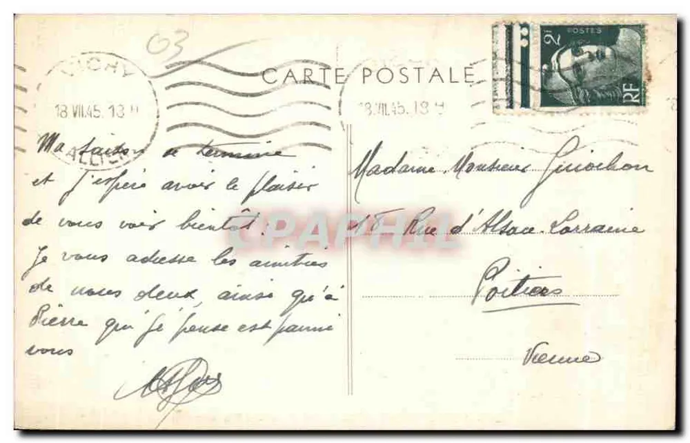 Vichy (Allier) — Le vieux Parc - Allée couverte — Phot. Combier MA C - Verso