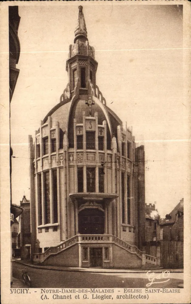 Vichy - Kirche Saint-Blaise - (A. Chanet und G. Liogier, Architekten) - Vorderseite
