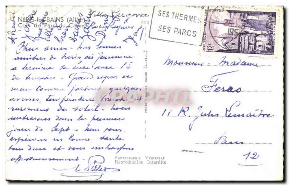 Néris-les-Bains — Parque del Casino — Foto Sillet - Reverso