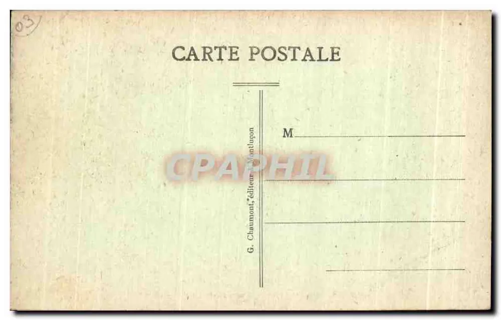 NÉRIS-les-BAINS — No Parque das Arênes — G. Chaumont, editor Montluçon - Verso