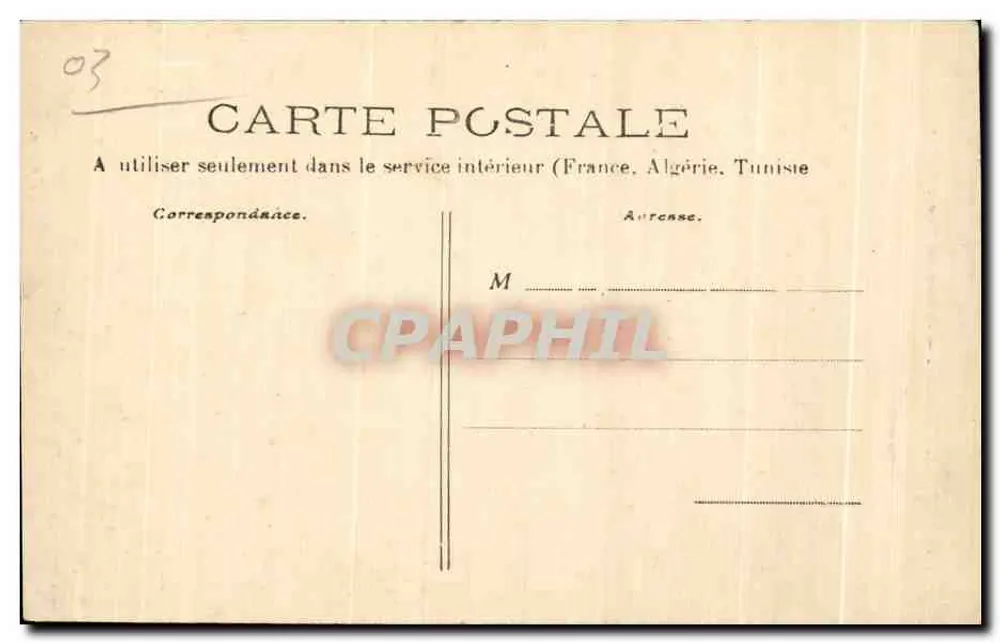 Moulins — Iglesia del Sagrado Corazón — F. Paquet, editado en Moulins, N° 103 - Reverso