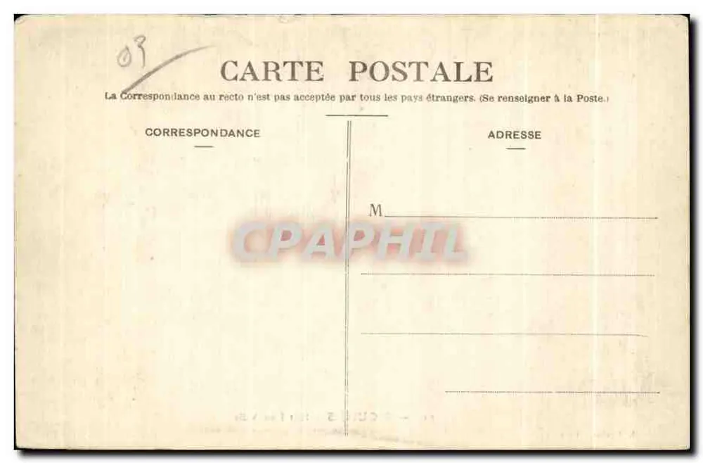 Moulins — Hotel de Ville — L. Pétillat, editor, n°116 - Verso