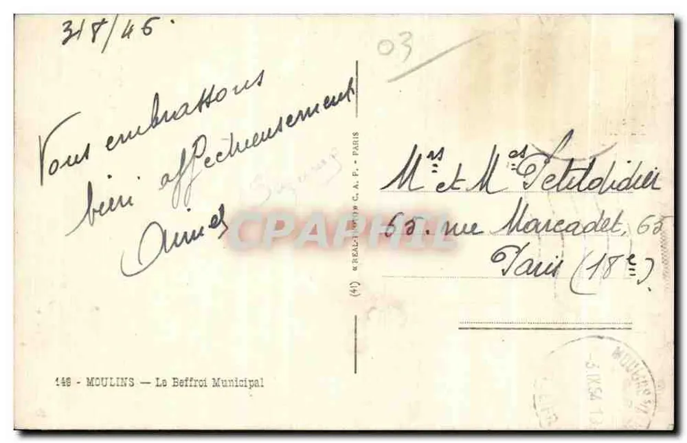 Moulins — O Sino Municipal — editor Cap - Verso