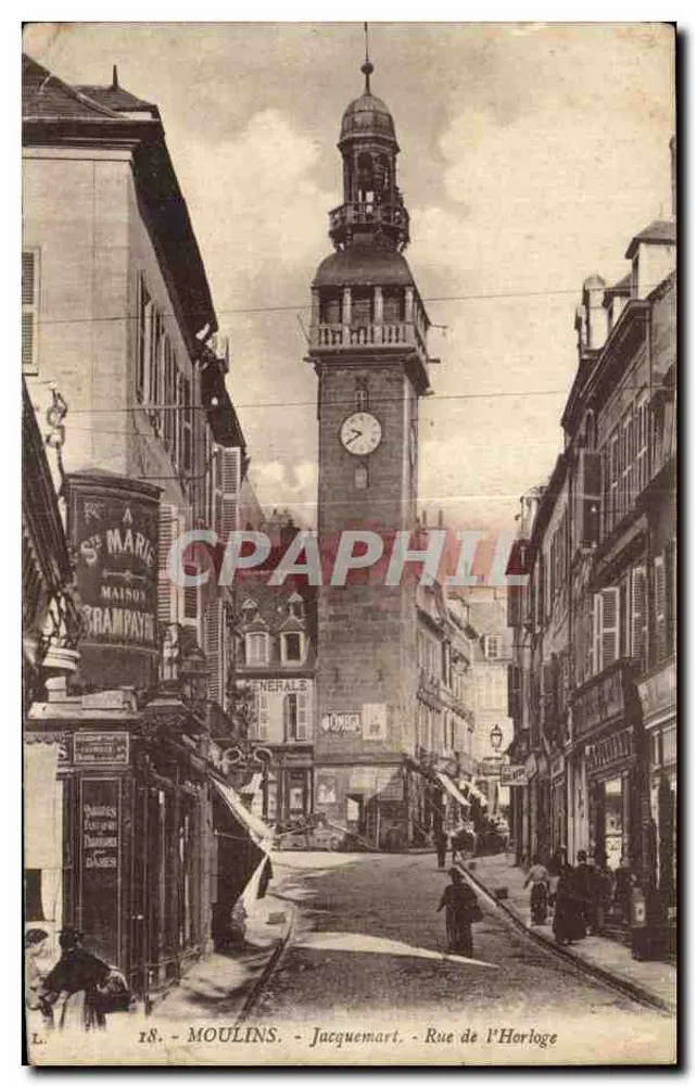 Moulins - Rue de l'Horloge - Tour Jacquemart - Vorderseite