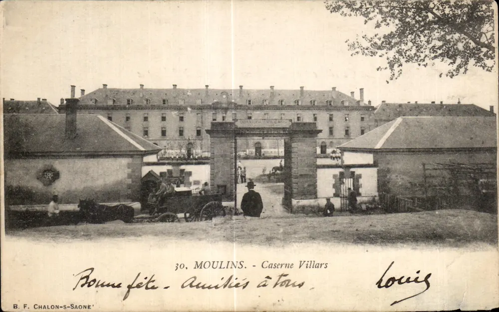 Moulins — Caserne Villars — B. F. CHALON-S-SAONE, n°30 - Vorderseite
