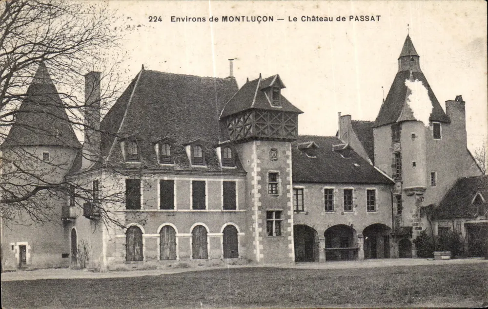 Environs de MONTLUÇON — Le Château de PASSAT — G. Chaumont, éd. à Montluçon, n° 224 - Frente