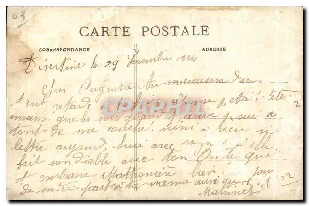 Montluçon — No Paturage — editor não identificado, n° de série 4 - Verso