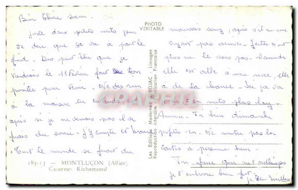 Portail d'entrée d'un parc ou d'une cour — éditeur Thégar imprimé sur la carte - Verso