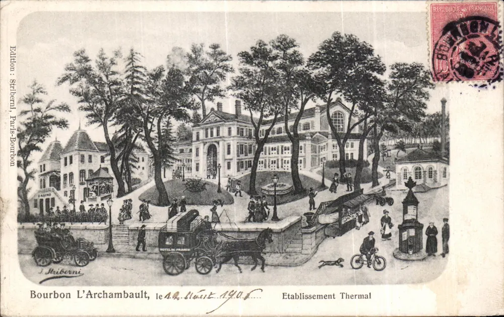 Bourbon L'Archambault — Estabelecimento Termal — Edição Stibernel, Paris-Bourbon - Frente