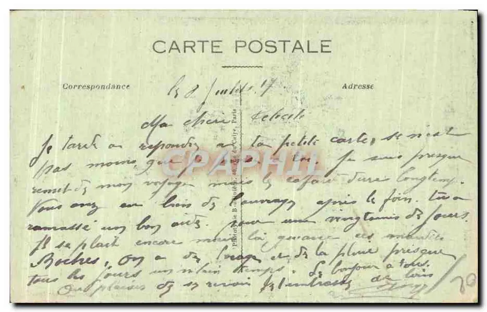 Rathaus von Chauny — Zerstört durch Sprengstoff — Phot-Express - Visé Paris - Rückseite