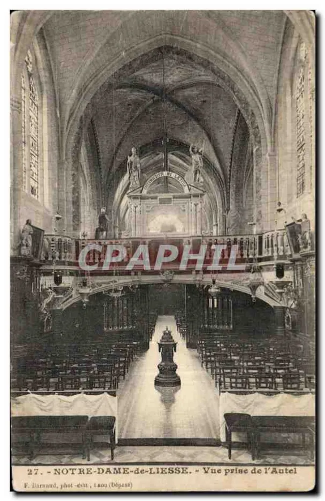 Notre-Dame-de-Liesse — Ansicht von der Kanzel — F. Barnaud, phot. - Laon (Deposité) - Vorderseite