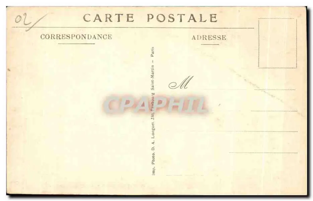 Villers-Cotterets — Altes Schloss — Imp. D. A. Longuet, Paris - Rückseite