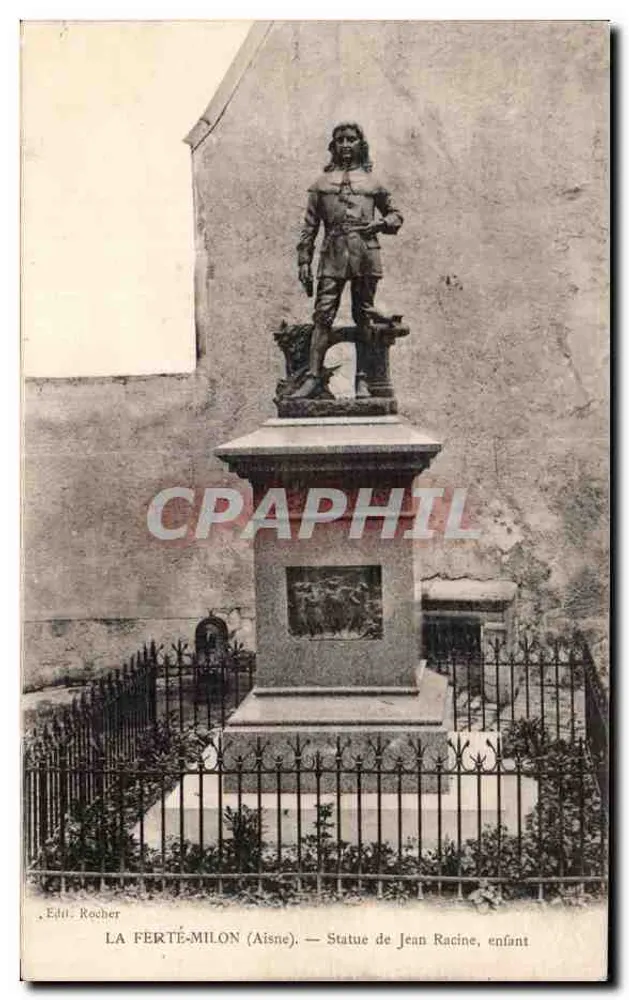 La Ferté-Milon (Aisne) — Statue des Jean Racine als Kind — Verlag Rocher - Vorderseite
