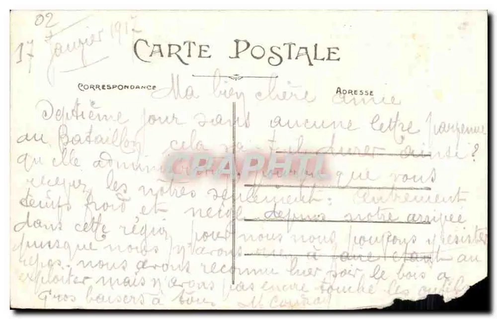 Rocourt-St-Martin (Aisne) — Kirche und Tränke — unbekannter Verlag, Nr. 3 - Rückseite