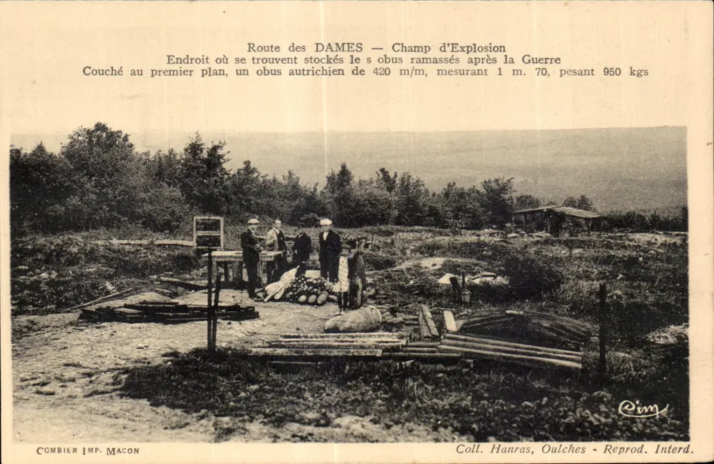 Rota das DAMES — Campo de Explosão — Combier Imp. Macon - Frente