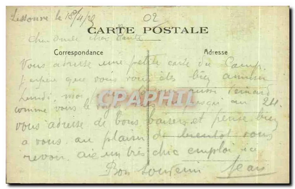 Lager von SISSONNE (Aisne) — Überblick aus der Luft — Bouclain-Parruite, Verlag, Sissonne (Aisne) - Rückseite