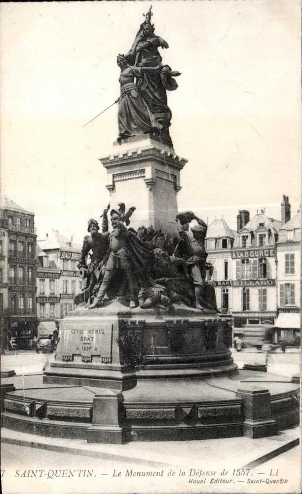 Saint-Quentin — Denkmal der Verteidigung von 1557 — Verlag Houël — L1 - Vorderseite