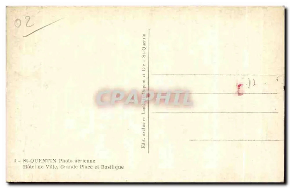 St-Quentin — Luftbild — Luftaufnahme von Lamotte-Dupont & Cie - Rückseite